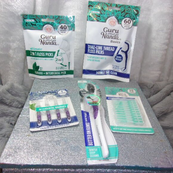 M-70 NEW/SEALED SET OF 5 PACKS OF GURU NANDA ORAL HEALTH CARE ITEMS - Picture 2 of 12